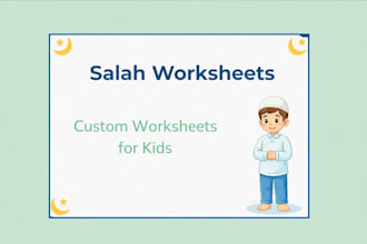create custom salah worksheets for kids printable PDF