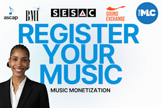 register your music to monetize and earn royalties