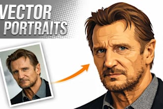 create a custom vector portrait for you