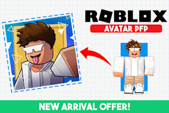 draw a custom roblox avatar cartoon pfp profile picture
