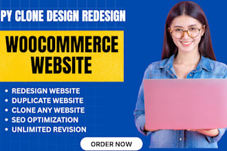 design, copy ,clone  wordpress woocommerce website, store and ecommerce store