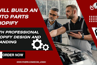 build an auto parts shopify store with professional  shopify design and branding