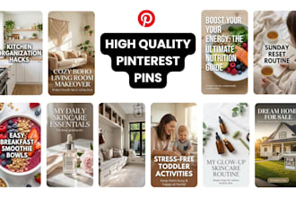 create social media design for viral pinterest pins and image ads