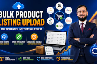 do bulk listing upload, amazon, shopify, ebay, walmart, multichannel listing
