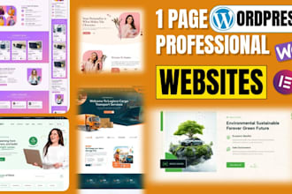 create a classic one page luxury website to elevate your brand