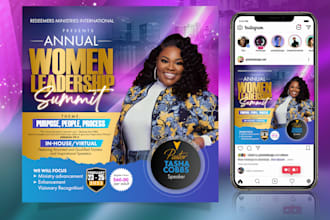 do exceptional church flyer, social media flyer in 6 hours