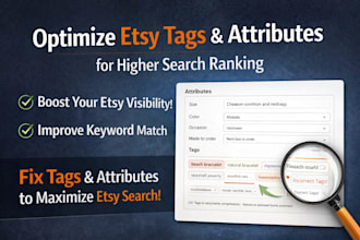 optimize etsy tags and attributes for higher search ranking