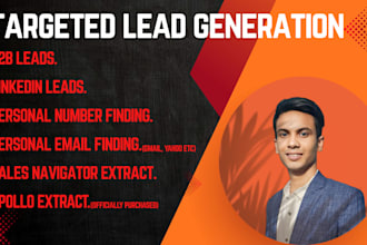 provide b2b lead generation and linkedin lead generation for any target