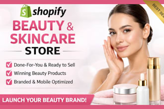 design branded shopify beauty store skincare shopify store skincare website