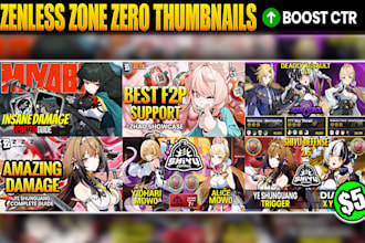 design eye catching zenless zone zero thumbnails