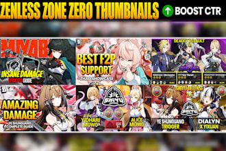 design eye catching zenless zone zero thumbnails