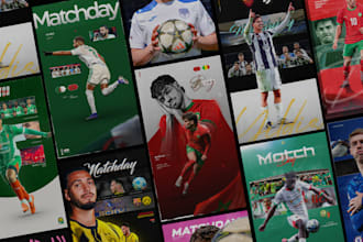 design football, sports, match day poster