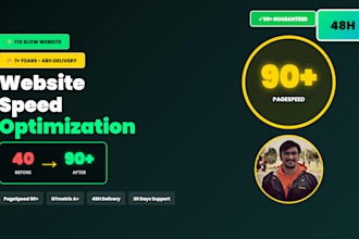 fix slow website and boost pagespeed to 90 above in 48 hours