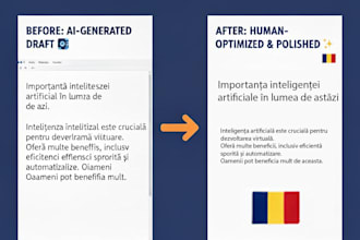 edit, fact check, and humanize your ai generated romanian content