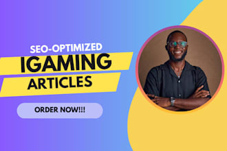 write igaming SEO articles for your igaming website or blog