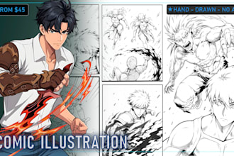 draw webtoon, manga, and comic illustration