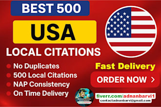 500 USA local citations and directory
