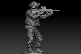 create high quality 3d models for 3d printing stl,obj