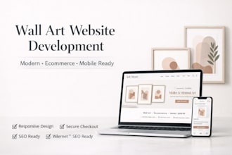 develop modern wall art website for etsy and shopify store