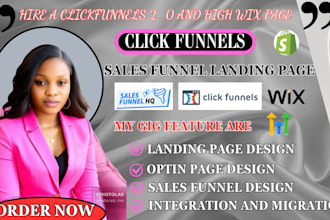clone wix sales funnel, squarespace landing page,  wix landing page design
