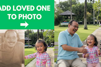 add a loved one into family photos using realistic ai