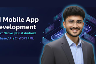 do custom app development for android, ios with ai chatbot as react native dev