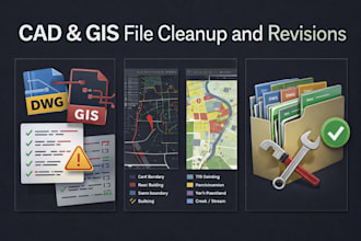clean up, fix, or revise existing cad or gis files