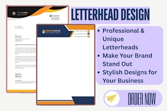 do custom letterhead design, and stationery design for you