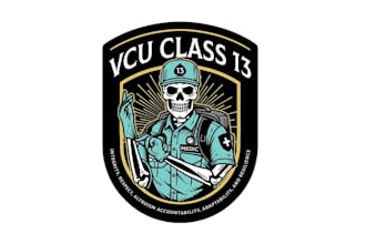 design bold modern vcu paramedic class logo