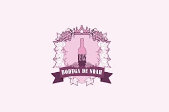 design high end unique wine logo