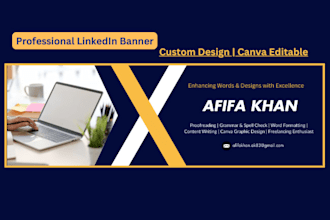design a professional linkedin banner for personal branding