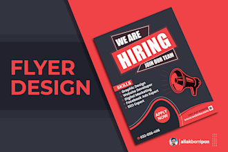 design hiring flyer, poster, requirement flyer, job vacancy social media posts