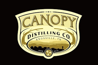 make attractive vintage organic logo for a craft distillery