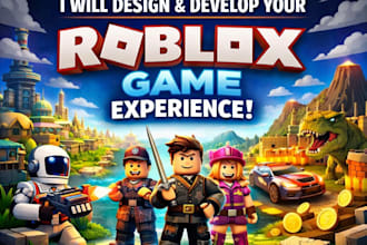 design develop a professional roblox game using roblox studio