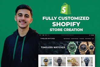 create or customize a fully professional shopify store