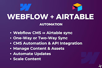 sync webflow cms with airtable using automation