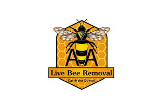 make professional logo for a live honey bee removal service