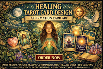 create healing tarot card affirmation cards psychic reading and energy healing