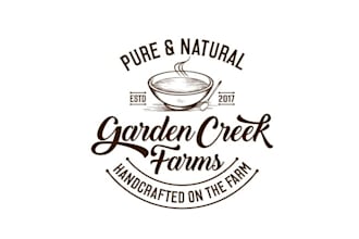 design creek farm logo for an all natural soup company