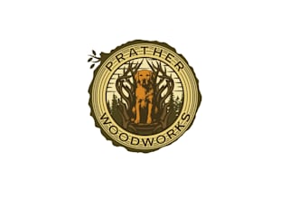 design modern wood working logo
