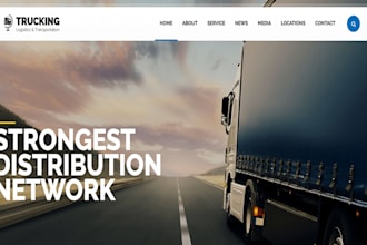 design a professional logistics or transport website