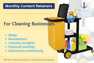 write monthly content for cleaning businesses