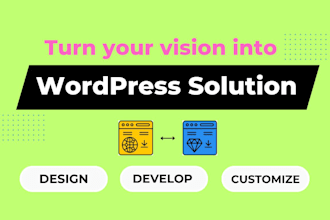 build, design, redesign, develop, update, clone or customize wordpress website