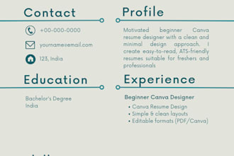 design clean and professional canva social media posts, flyers and resume