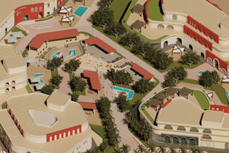 accurate landscape model and texture in 3ds, contour topographic sketchup model