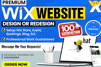 design and redesign wix studio website business ecommerce online store seo