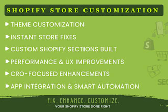 customize your shopify store, fix bugs, boost conversations
