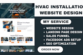 build hvac website air conditional website