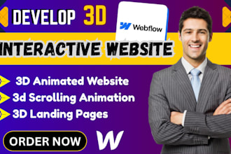 build interactive 3d website 3d landing page 3d animated website with threejs