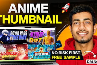 design anime and gaming youtube thumbnails